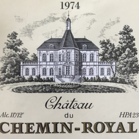 Château Chemin Royal - Moulis - Étiquette 1974 Cru Bourgeois - Grand vin de Bordeaux